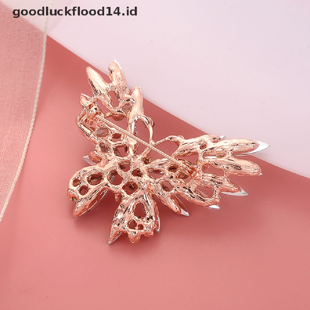 [OOID] Fashion Colorful Crystal Brooch Pins Animal Butterfly Enamel Women Gifts Jewelry ID