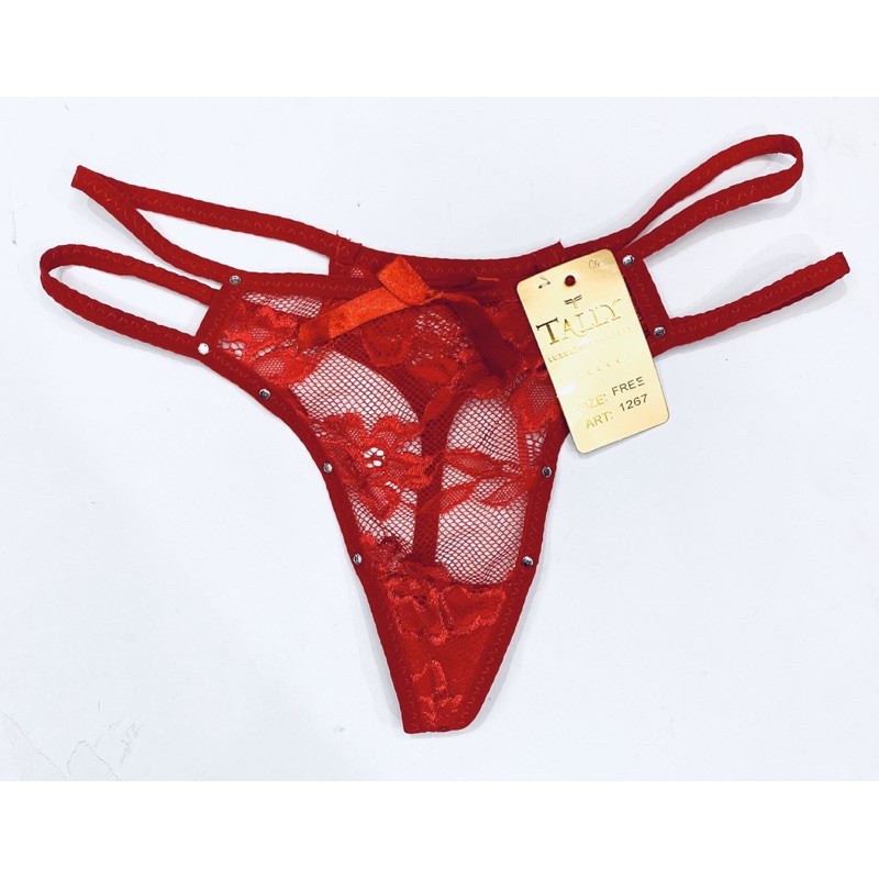 CD | Celana Dalam G-String TALLY 1267 Flower Lace Freesize