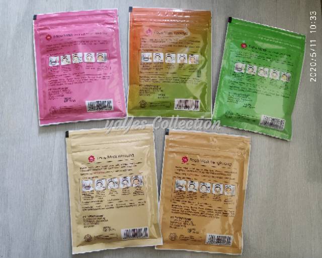 Masker wajah viva face mask 30g bengkoang berminyak normal dan kering kentang pepaya