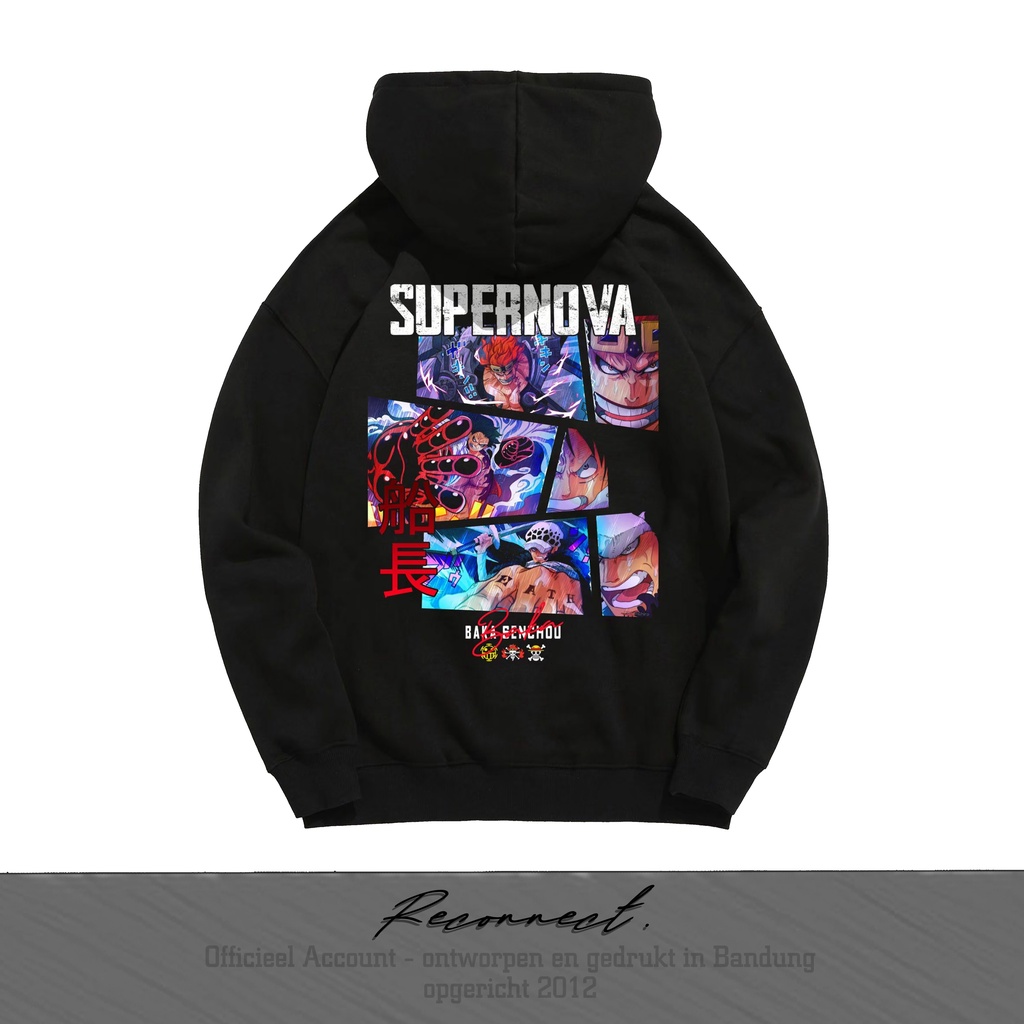 Reconnect Sweater Pullover Hoodie Anime One Piece Baka Senchou Supernova