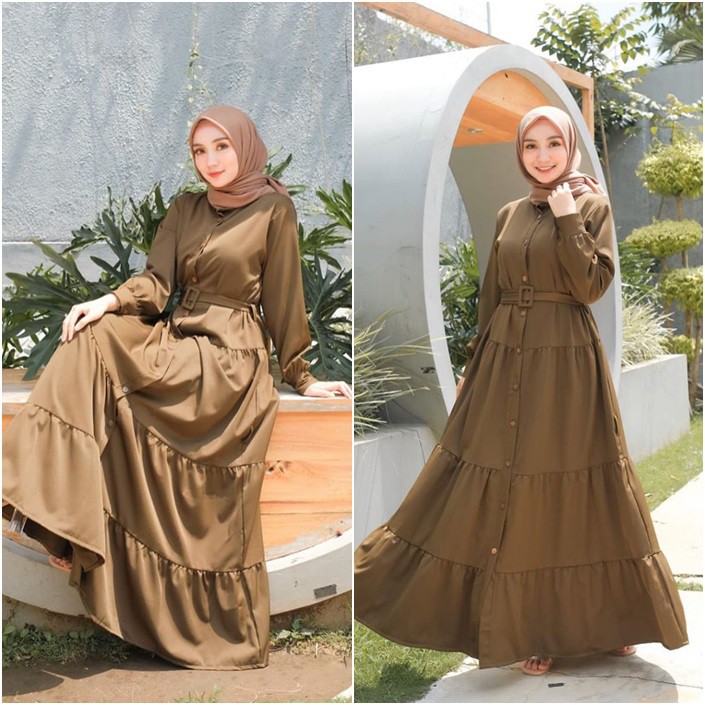 Army Dress // Dress Muslimah Outfit Kajian