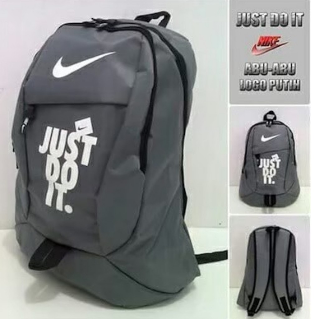 TAS RANSEL NIKE PRIA WANITA REMAJA ANAK SEKOLAH KULIAH KERJA NONGKRONG BLACK LAPTOP JUST DO IT