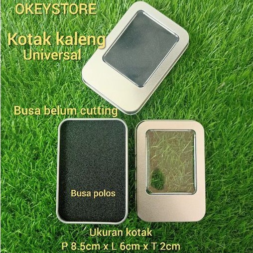 KOTAK BOX  KALENG FLASHDISK UNIVERSAL BUSA POLOS WARNA SILVER