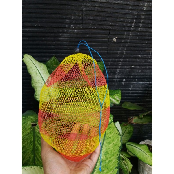 Jaring Wadah Ikan Nilon Kepis Waring Koja Korang mini Bundar