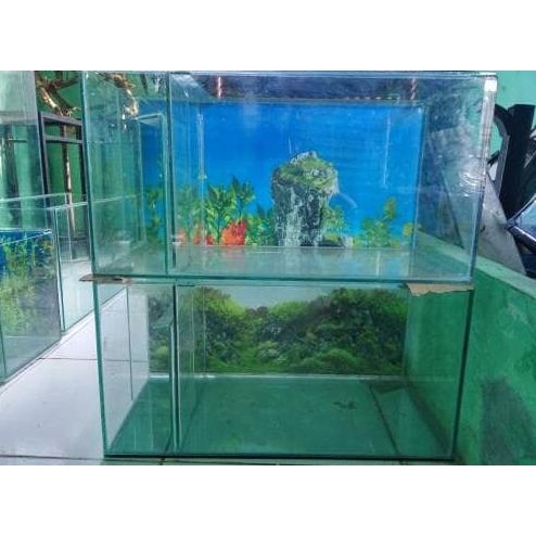 Aquarium kaca 60 x 30 x 35cm Filter Samping