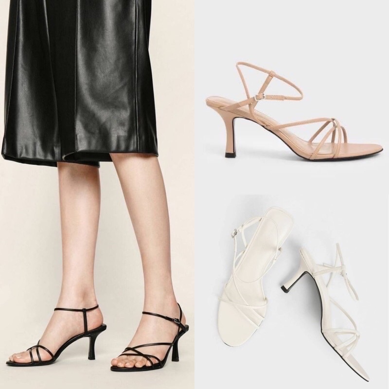 COD SANDAL WANITA | CNK CKS325 STRAPPY SCULPTURAL HEEL ORI PREMIUM IMPORT