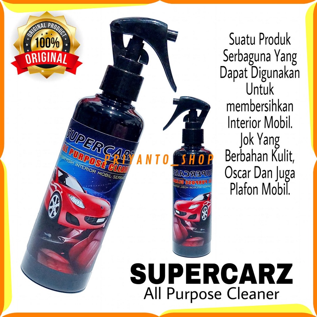 TERMURAH SUPERCARZ ALL PURPOSE CLEANER PEMBERSIH INTERIOR MOBIL SERBAGUNA