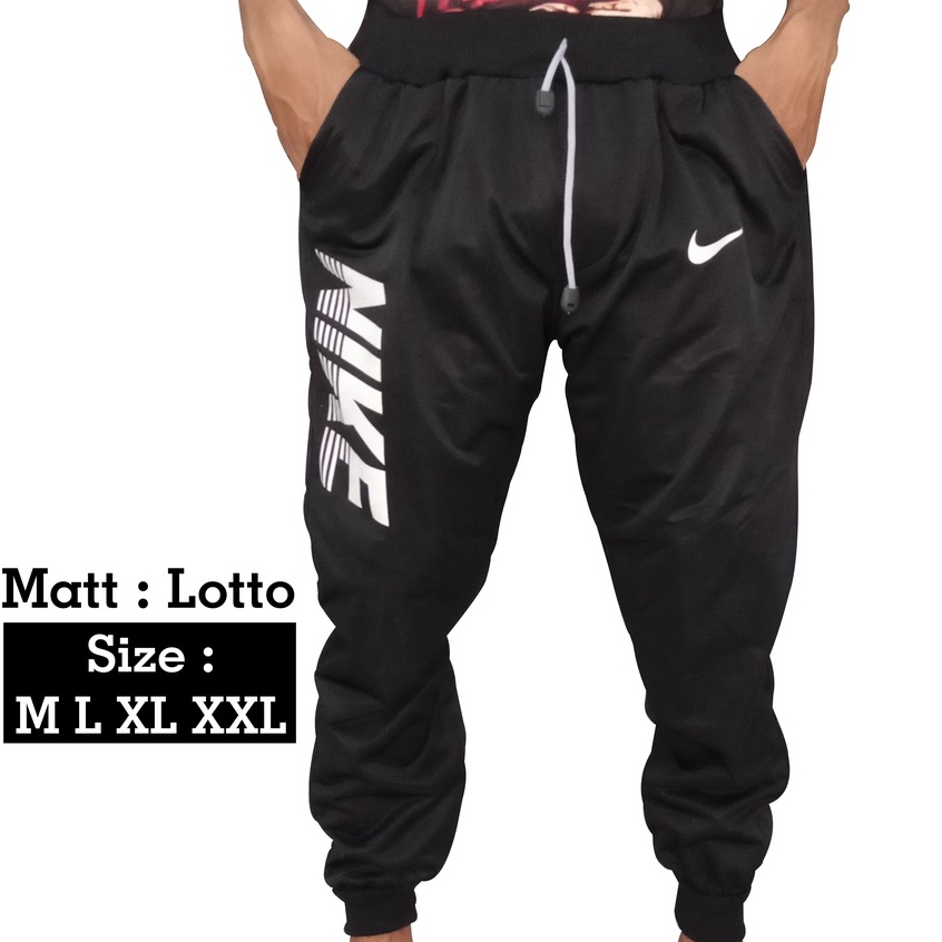 CELANA JOGGER PANJANG SABLON SWEATPANTS TRAINING DEWASA PRIA WANITA JUMBO SIZE M-XXL JOGER OLAHRAGA GYM BAHAN LOTTO