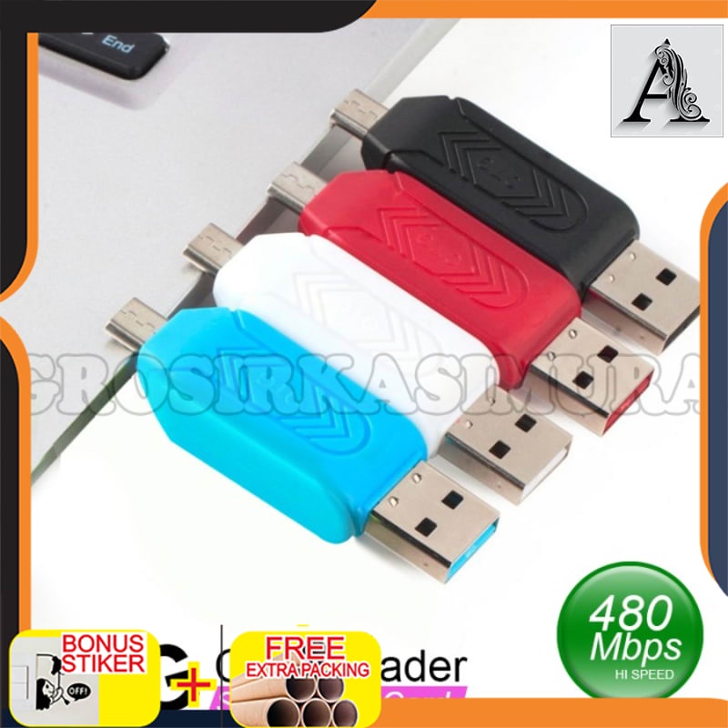 

Terlaris Card Reader OTG - MicroSD - SD / Micro USB Flashdisk TF MR0346