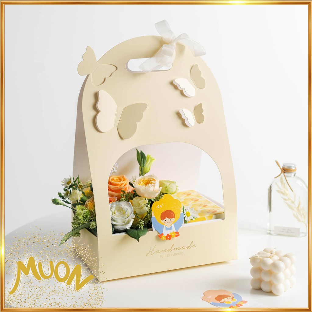MUONSPECIAL-Box Kue 3D Unik Premium Packaging Dessert Makanan Butterfly Kupu-Kupu Food Wrapper