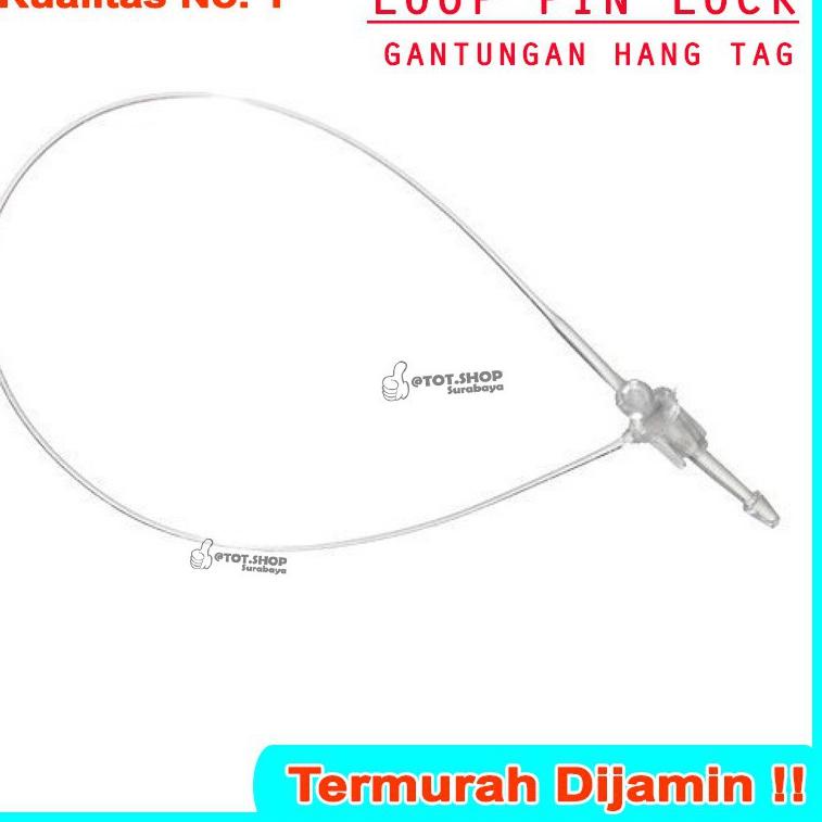 

Kekinian - 1 Dos isi 5000pcs LOOP PIN / HANG TAG PLASTIK LOCK STRING PIN uk 7,9 Inch Tali Hangtag Baju !!