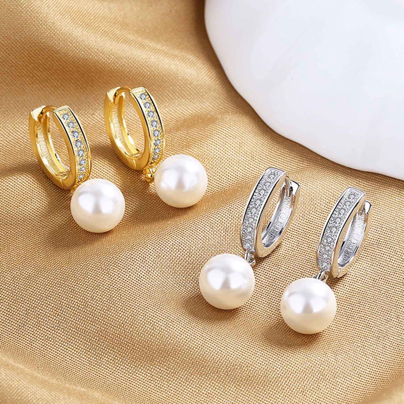 New Design Top Quality Copper Zircon Big Circle Earrings Charm Multi Layered Bead Jewelry Fashion Party Wedding New Year Gift