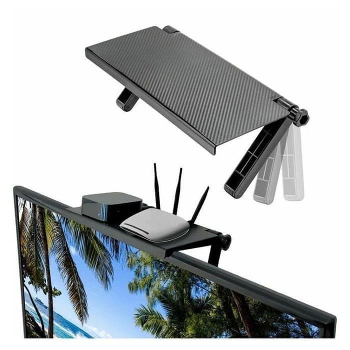 Tv Rack Rak Tatakan atas Layar Tv Screen top Stand Moveable bracket Monitor Tv