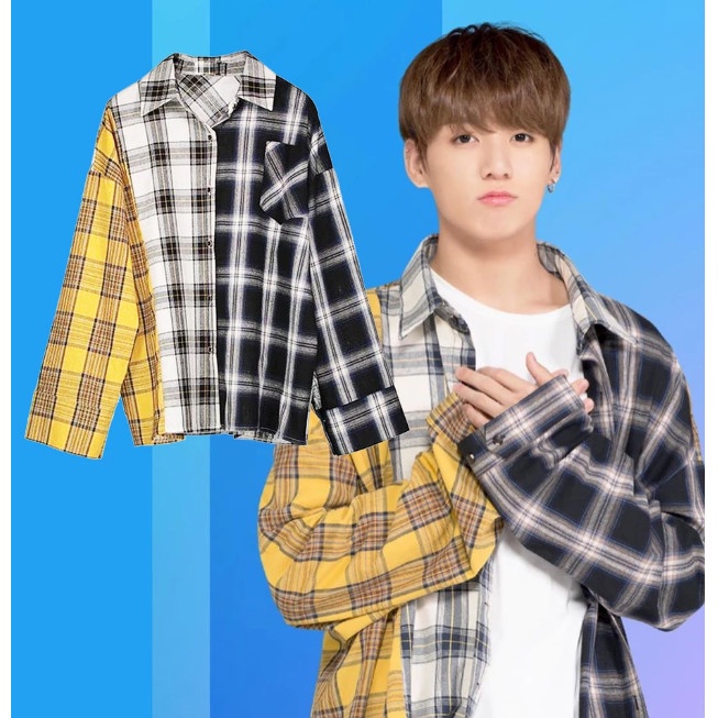 Terbaru Berkualitas Btb-05 Bts Suga Atasan Kemeja Shirt Kpop Baju Big Size Bangtan Boys "