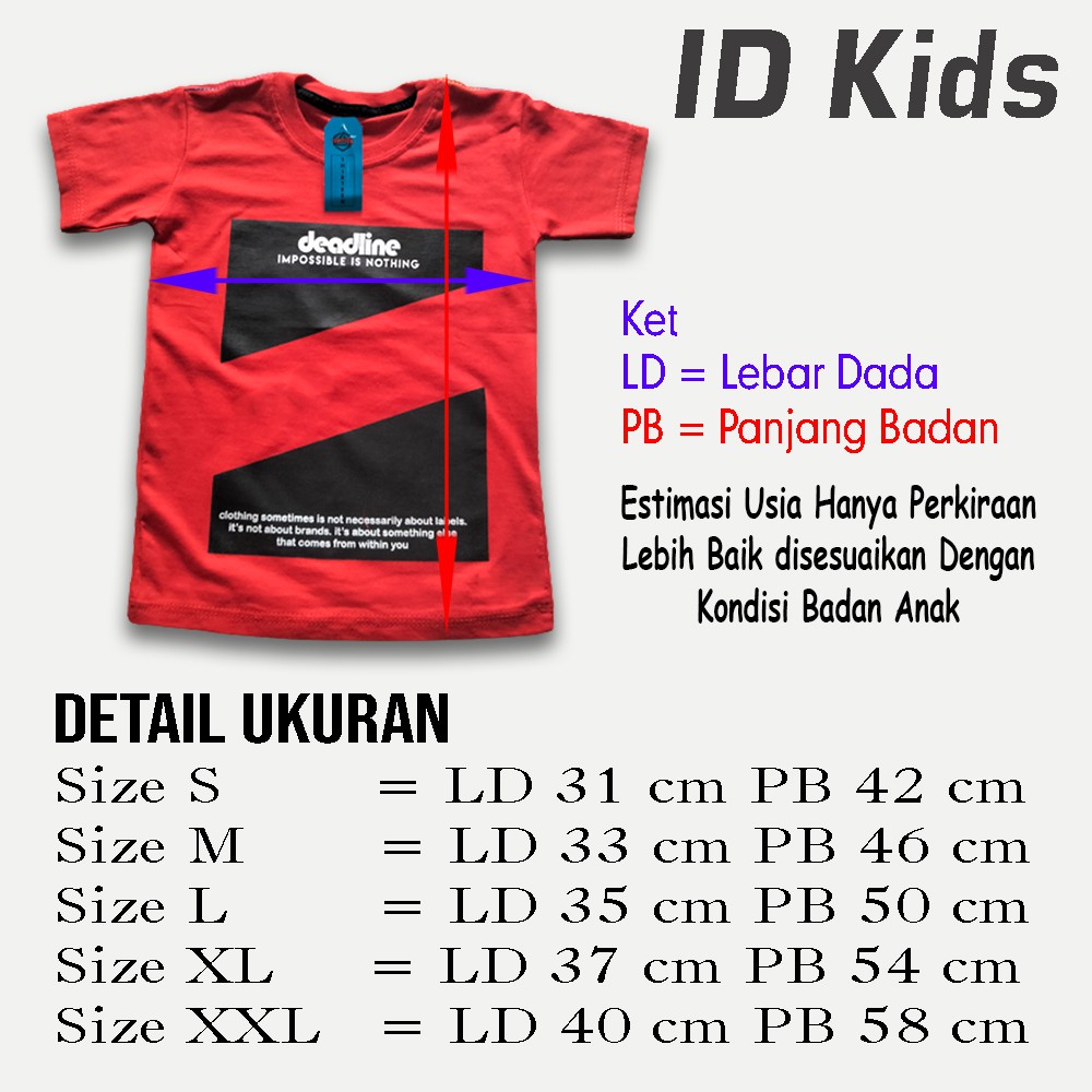 Kaos Anak Distro Deadline Merah 109