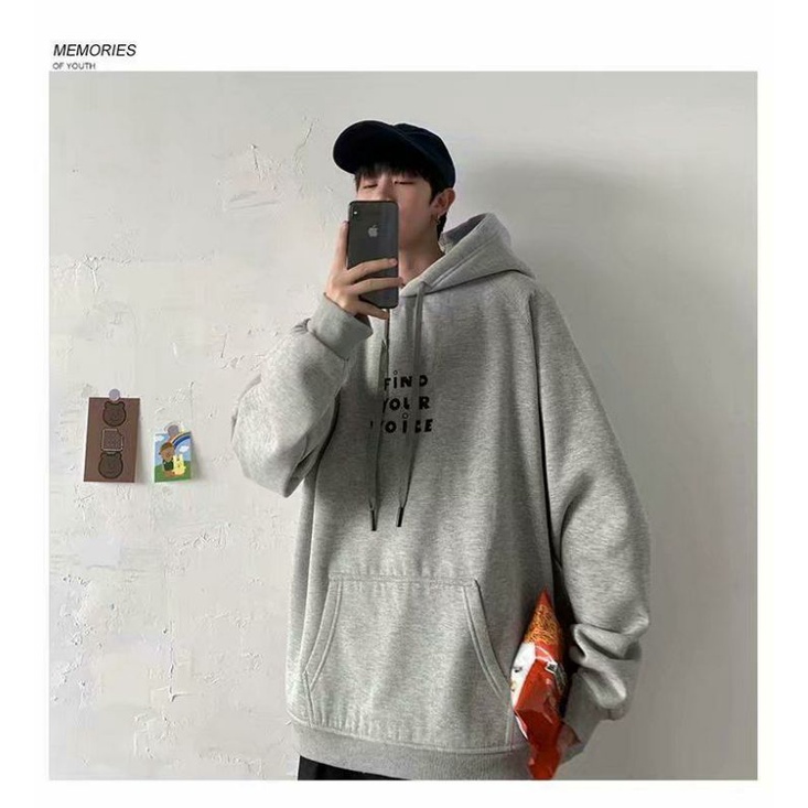 S - XXXXXL(6XL) Hoodie FIND YOUR VOICE Jaket Fleece Oversize Harajuku BIGSIZE Unisex Korean Style Jaketin aja