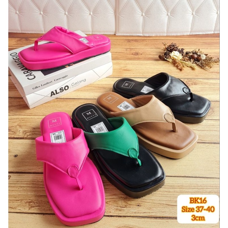 ABBUSHOES Bk 16 flip pop sepon super jepit malvin 5cm