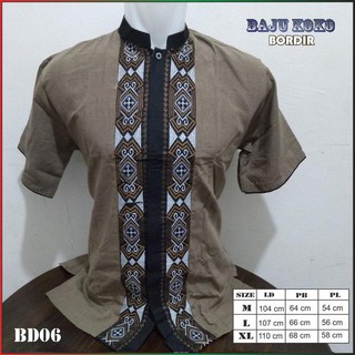 MUSLIM BAJU  KOKO  MUSLIM MOTIF BORDIR Shopee Indonesia