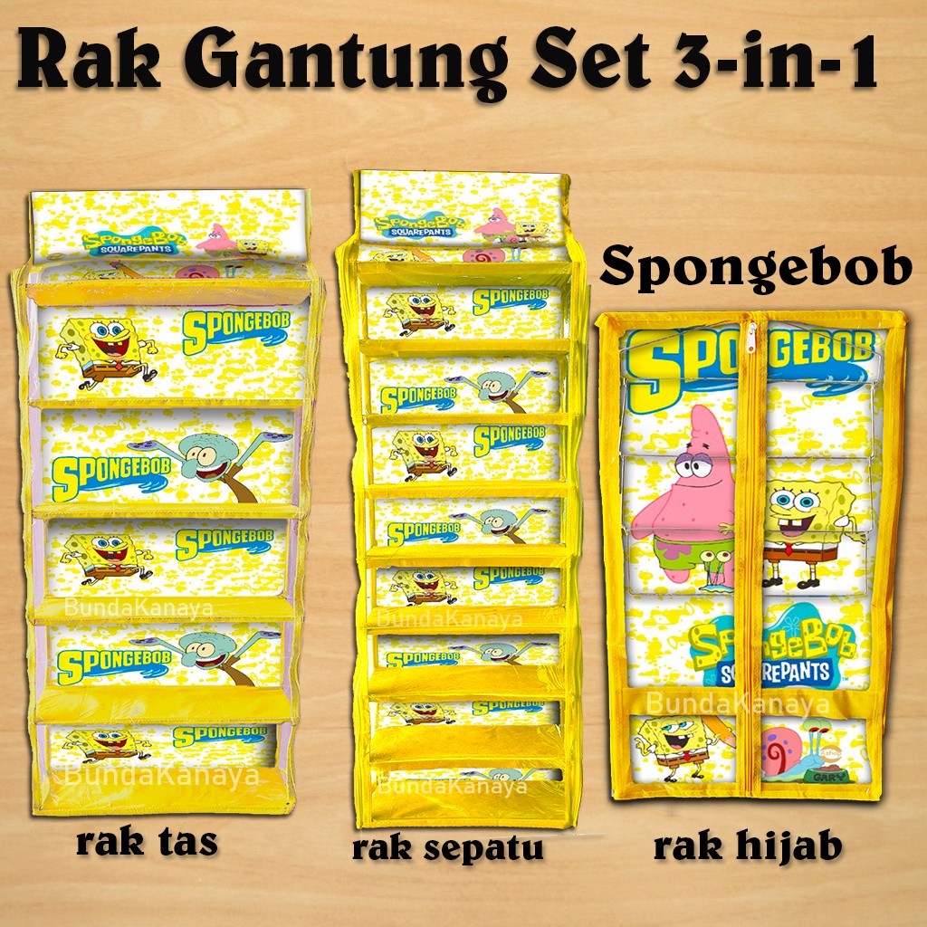 Rak Gantung Set 3 in 1 Sepatu+Tas+Hijab