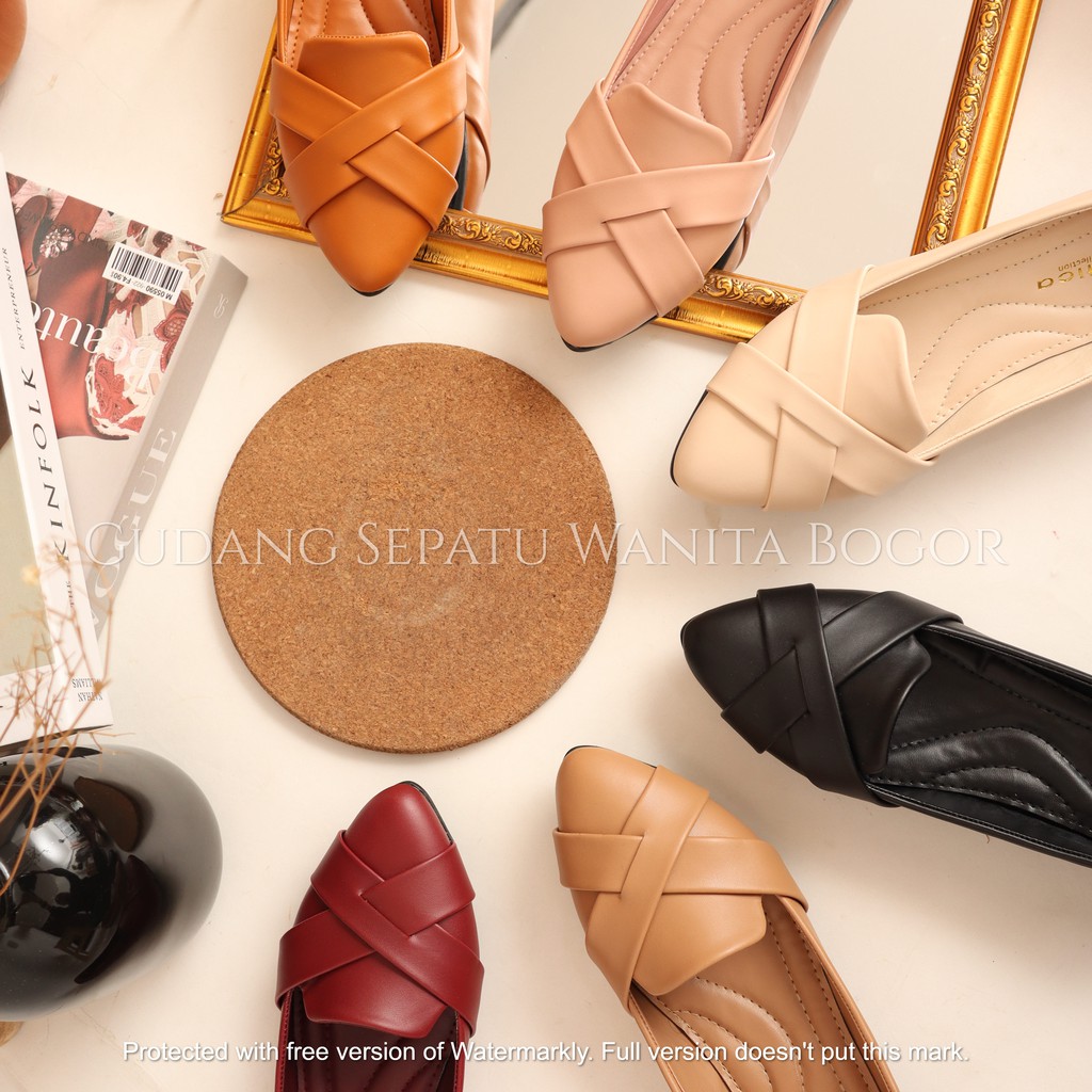 Gratica Sepatu Wanita Flat Shoes Silang Dasi B05 SD