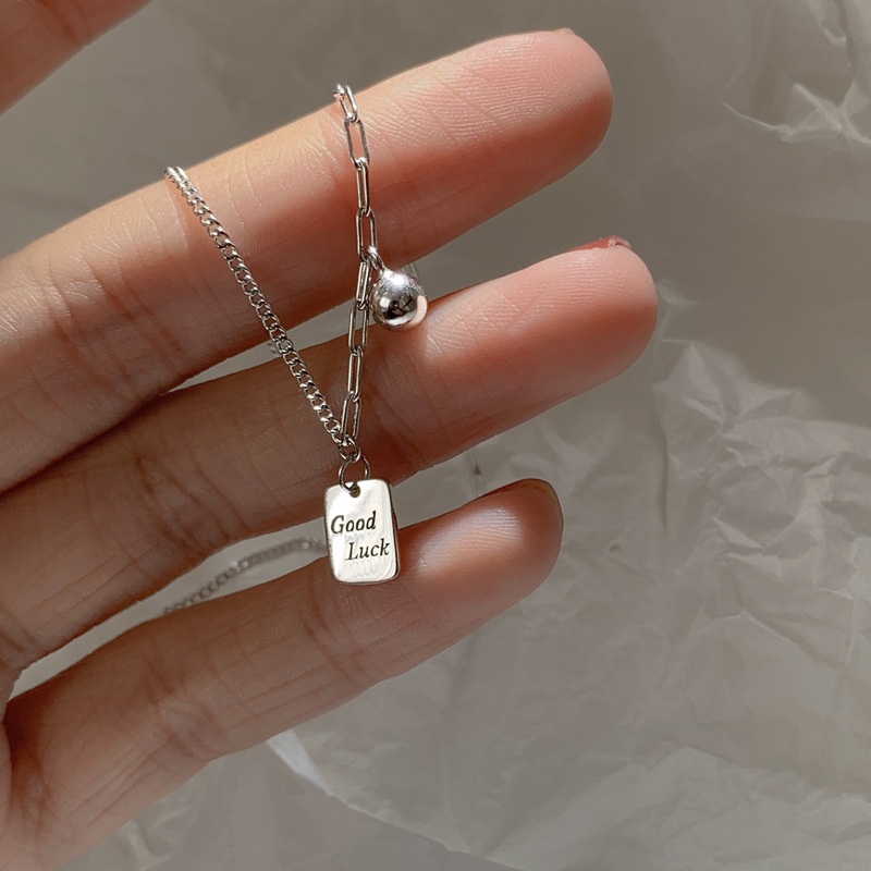 Kalung Rantai Klavikula Bentuk Persegi Untuk Wanita