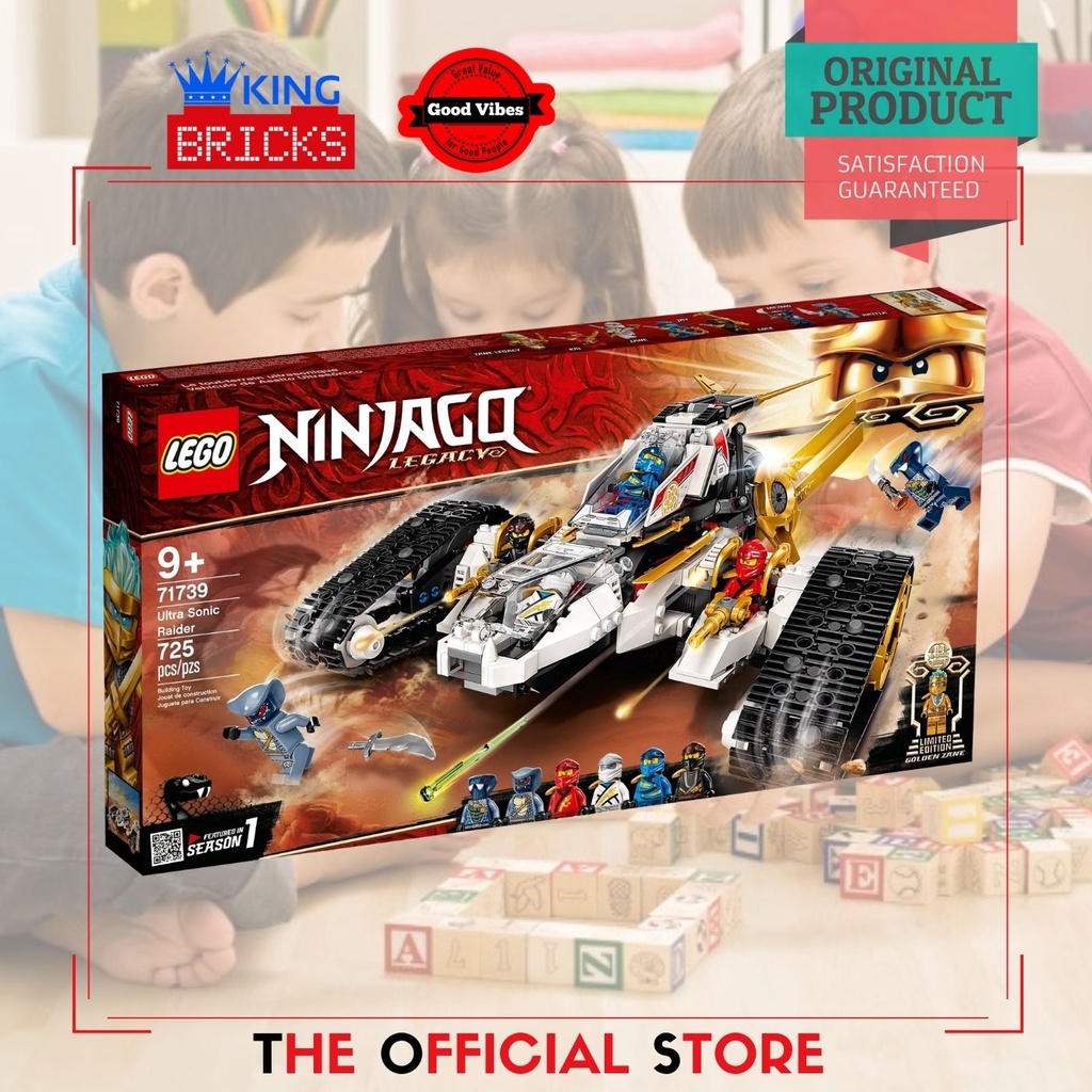 LEGO Original NINJAGO 71739 Ultra Sonic Raider - Mainan Anak Robot Ninja Legacy Jay Cole Kai Zane