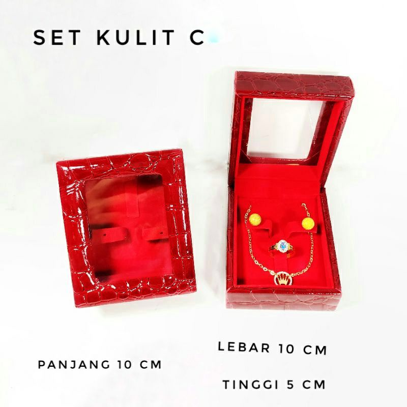 Kotak Perhiasan Set Kulit C Grosir Termurah Terlaris