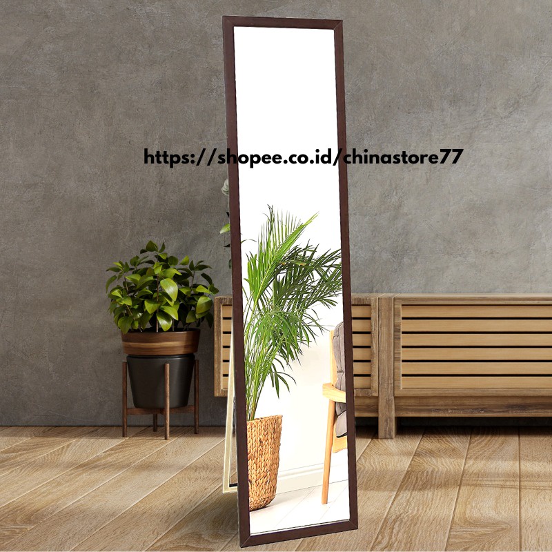 Kaca Cermin Full Body Aesthetic Cermin Standing Mirror Dinding Minimalis Rias UK.127 X 30 CM Terbaru Terlaris Termurah