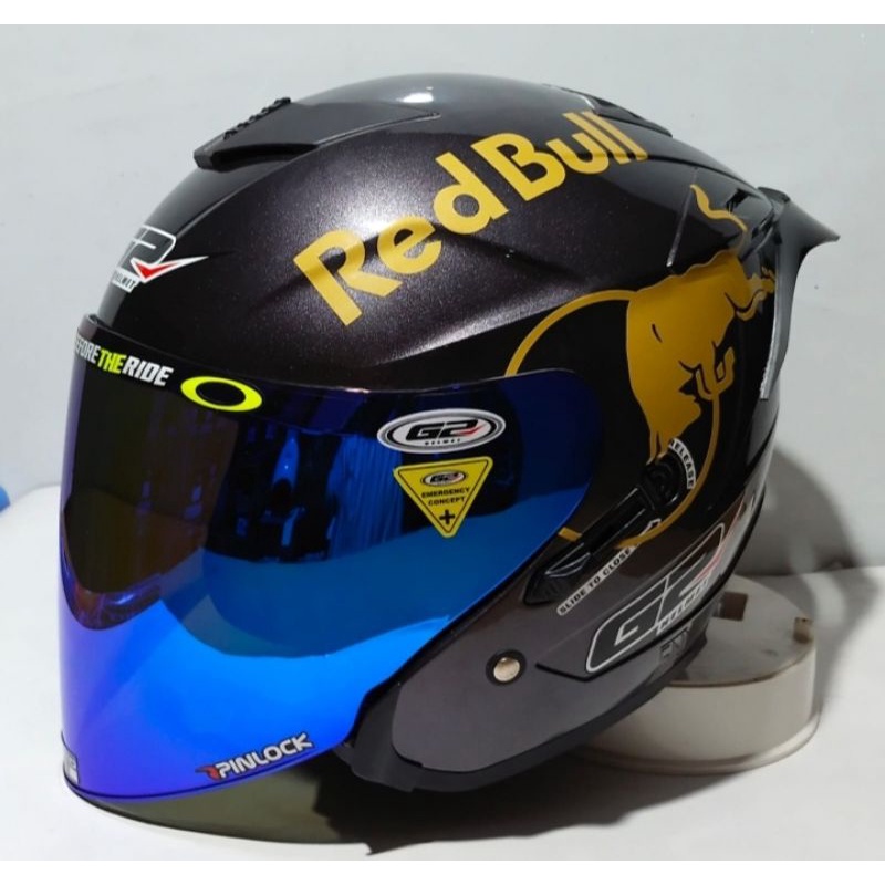 Helm Original G2 Optimax Paket Ganteng-Puti plos