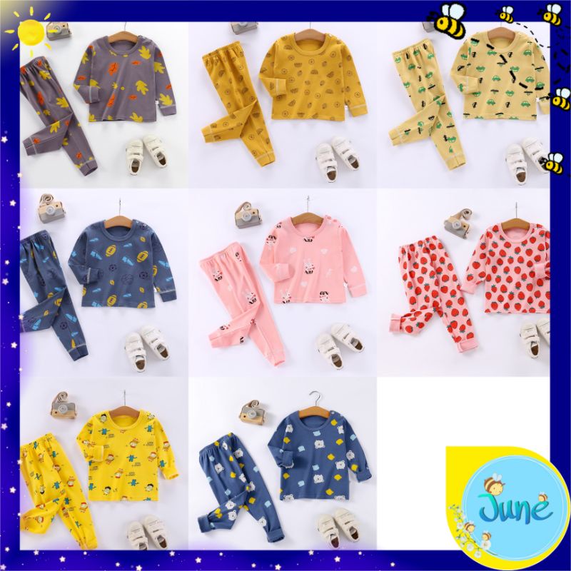 [READY JAKARTA] BAJU TIDUR ANAK SETELAN PIYAMA BAYI SET LENGAN PANJANG BAHAN LEMBUT #556-560