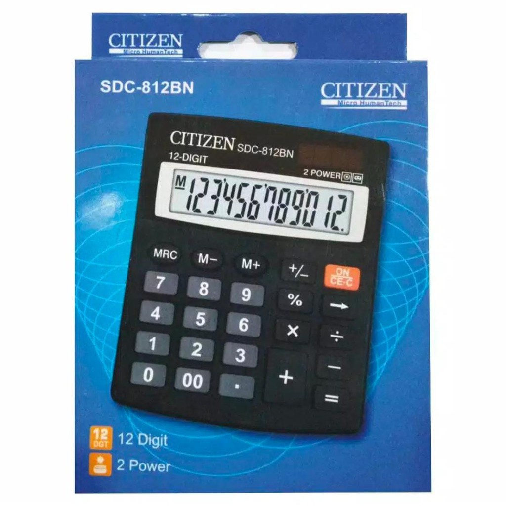 

Kalkulator 12 Digit Angka CITIZEN SDC 812 - Calculator Digital