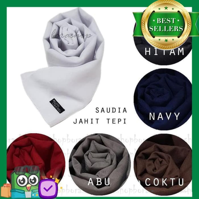 Hijab Segi Empat Scarf Limited Jahit Tepi Formal Saudia Ansania Jilbab Segiempat Murah TALC2181