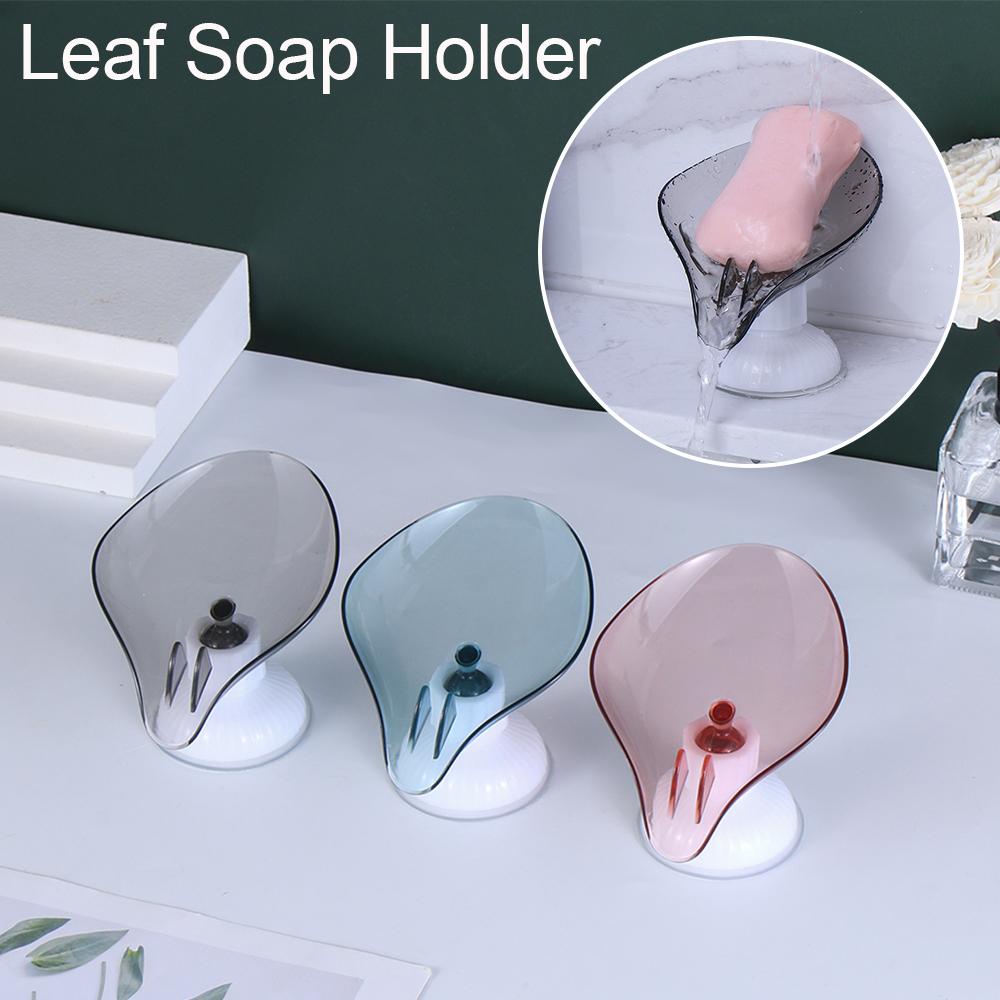 Chookyy Daun Tempat Sabun Penyimpanan Piring Nampan Perlengkapan Dapur Suction Cup Wastafel Drain Rack