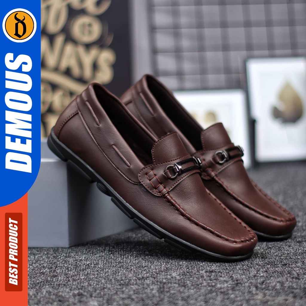 DEMOUS Zoldic - Sepatu Formal Pantofel Slop Kerja Pria