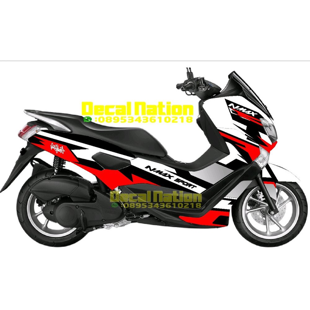 Sticker Decal Nmax 155 Shark Decal Stiker Yamaha Nmax 155 Hiu Decal Nmax Custom Murah Sticker Nmax 1 Shopee Indonesia