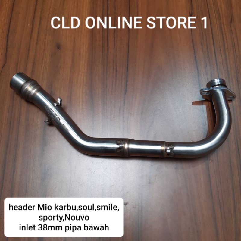 Header knalpot pipa bawah inlet 38mm Mio Nouvo CLD Racing original