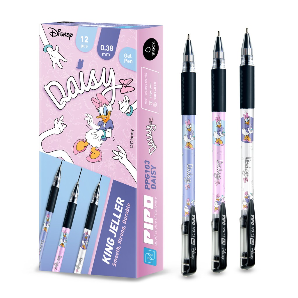 [PPG103] PIPO Daisy Duck Pulpen Lucu 0.38mm isi 12 pcs