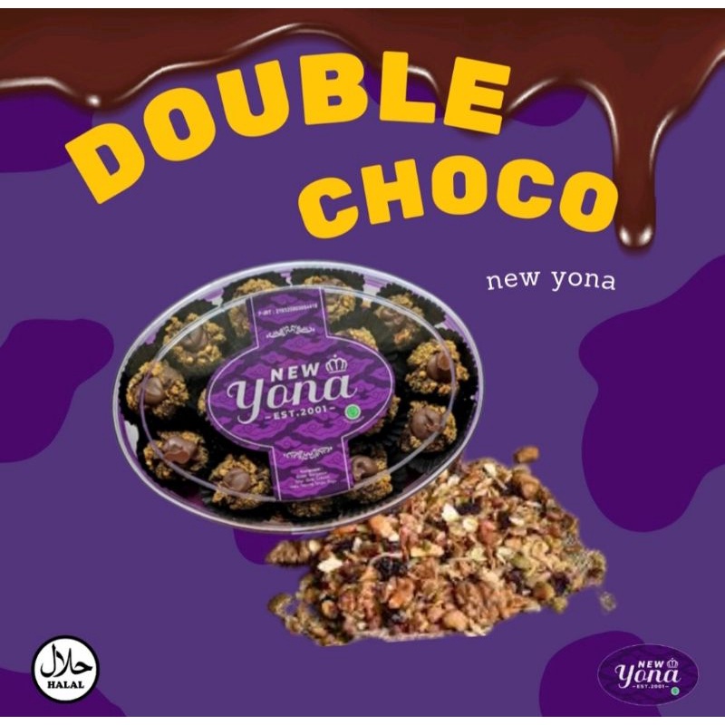 

Kue New Yona Cookies, Kue Kering Bandung Kekinian Varian Double Choco