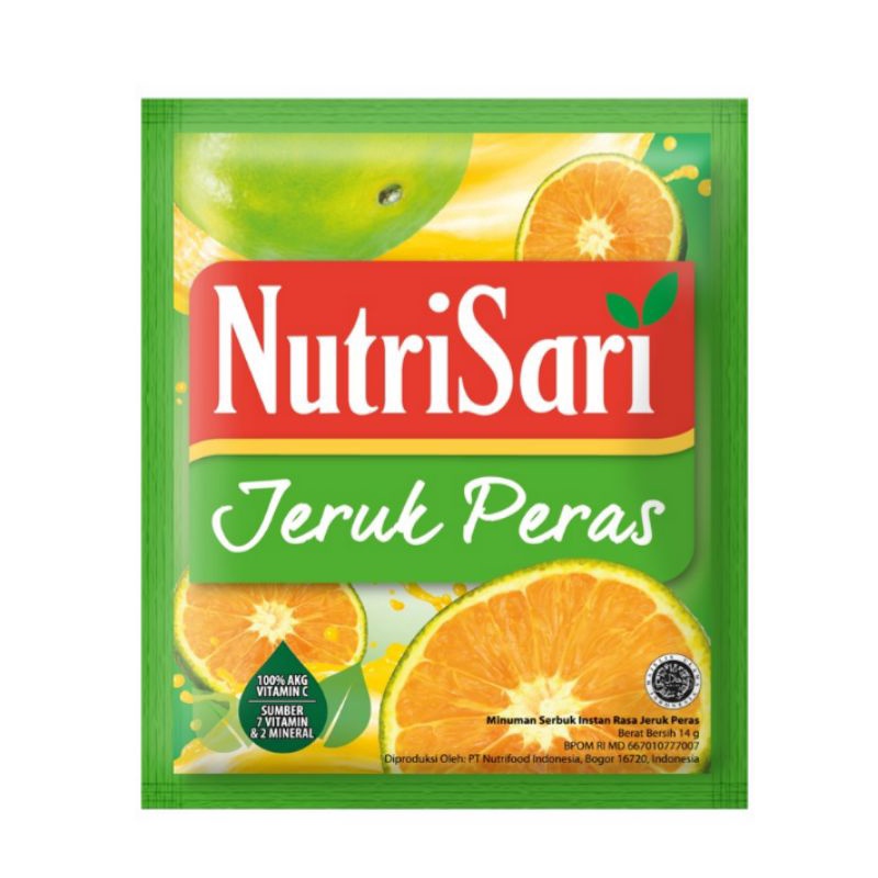 

Nutrisari Jeruk Peras TERMURAH ( 1 Renceng = 10 sachet )