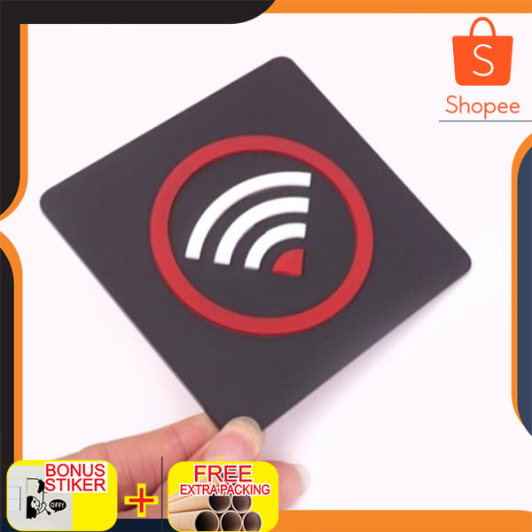

Label Free Wifi acrylik timbul 10x10 Keren