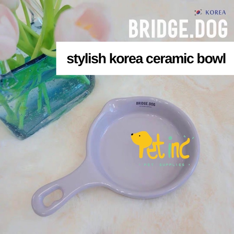 Bridge dog korea ceramic pan