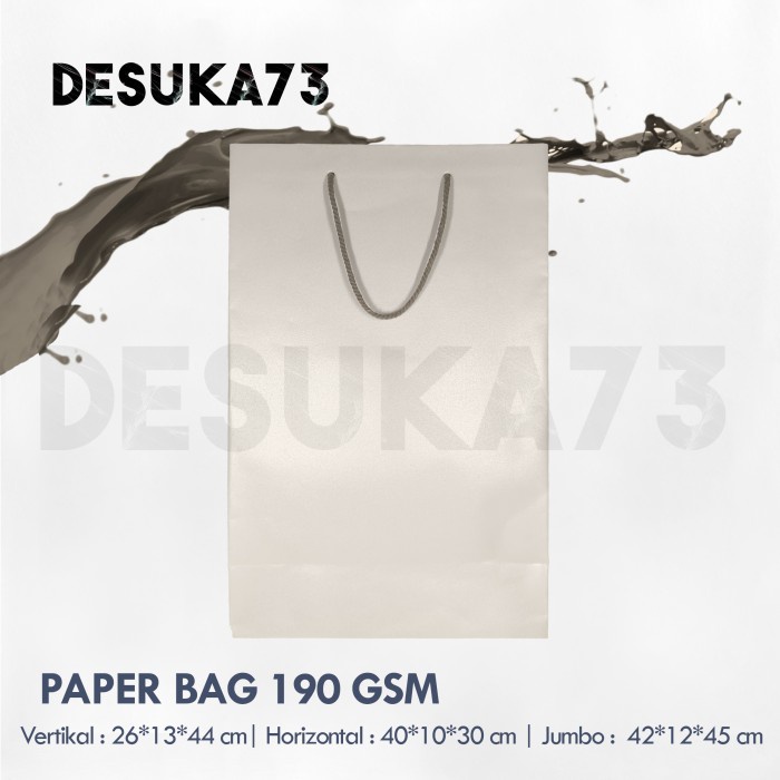 

Terlaris Paper Bag/Tas Kertas/Kantong Kertas/Bungkus Kado/Goodie Bag Premium - Putih Gading A