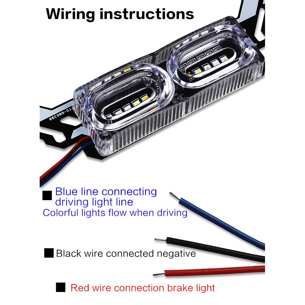 Lampu Sinyal Rem Belakang Sepeda Motor LED Warna-Warni