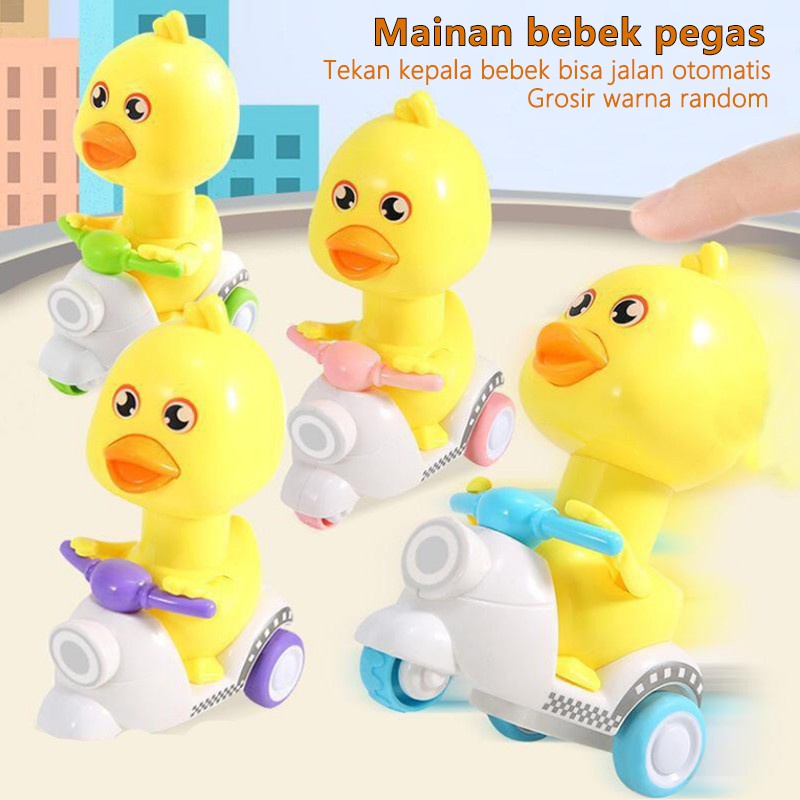 Mainan Anak Bayi Tekan Mainan Bentuk Bebek Sepeda Motor Vespa Bisa Untuk Hadiah Anak/C 84