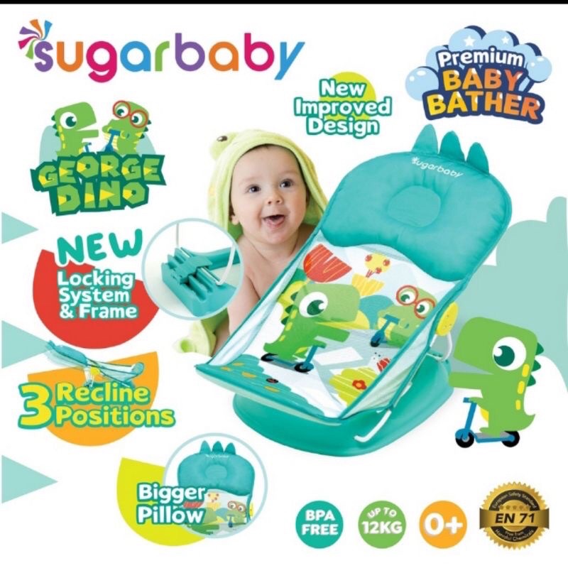 Sugar Baby - Baby Bather Premium Classic &amp; Fun Series Dudukan Tempat Mandi Bayi