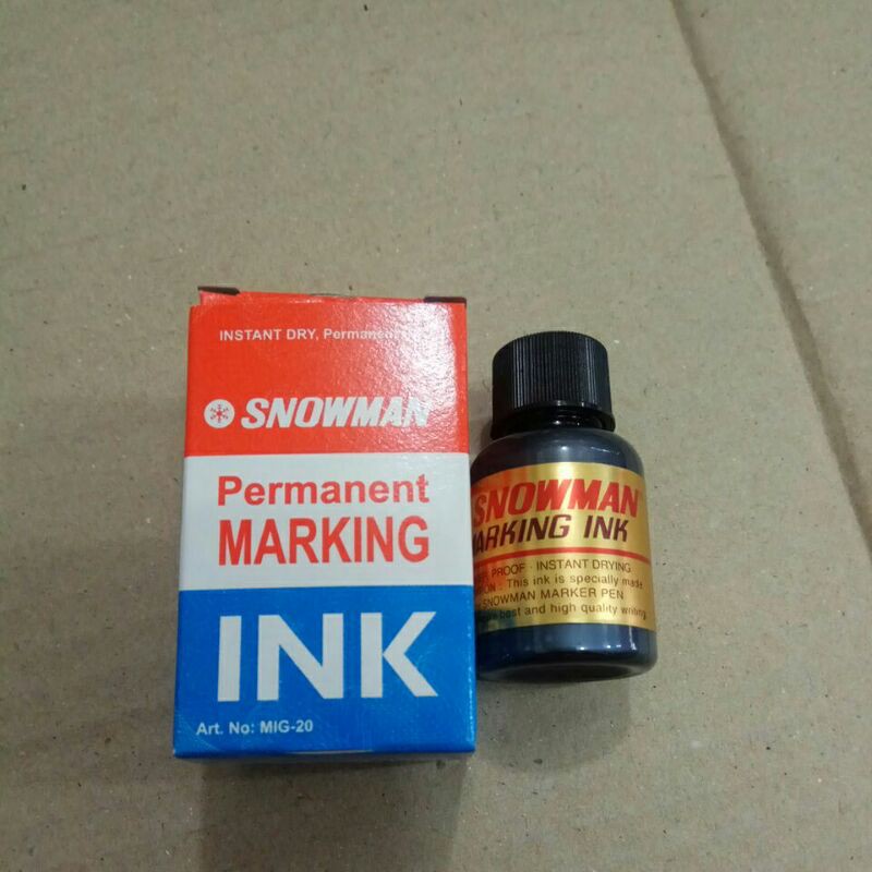

isi tinta spidol snowman permanent hitam Refil