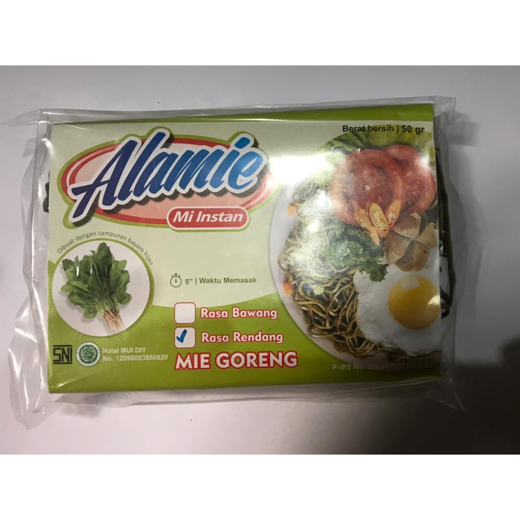 MIE SEHAT ALAMIE BAYAM HIJAU MIE GORENG RASA RENDANG