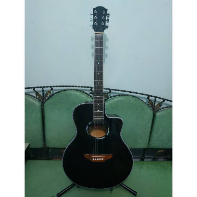 Gitar Akustik Merk Yamaha Tipe Apx500 Hitam Sunkay Trusrod Senar String Murah Jakarta