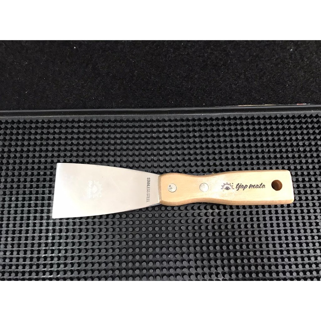 Kape Stainless Tjap Mata 2" / Scrapper Tjap Mata 2" Wooden Handle