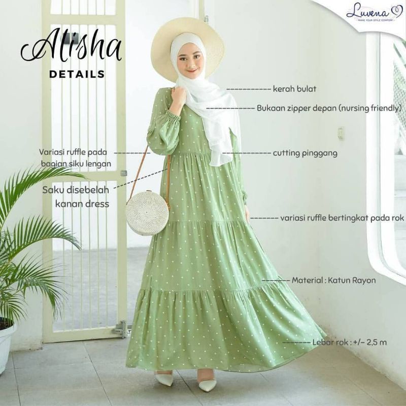 NEW GAMIS SUSUN POLKA VIRAL DRESS MUSLIM KEKINIAN